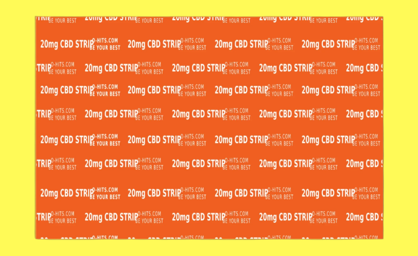 Citrus CBD strips pack 200 mg CBD THC Free foil packaging shop online O-Hits