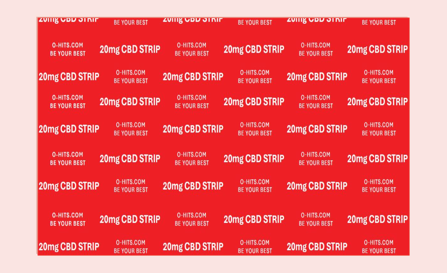 Strawberry CBD strips pack 200 mg foil packaging shop online O-Hits