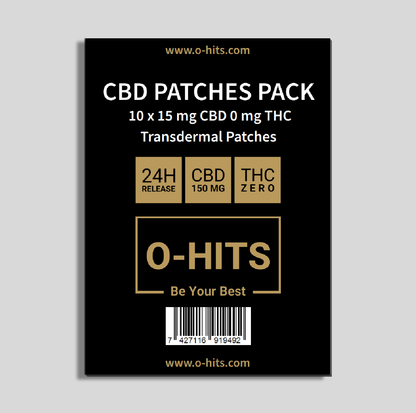 150mg CBD | 10 PATCHES | 10 x 15mg CBD 0mg THC premium best CBD patches shop online O-Hits #1 online CBD shop