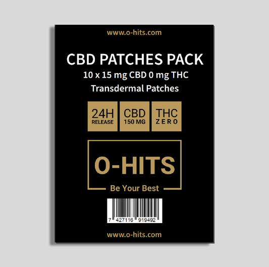 150mg CBD | 10 PATCHES | 10 x 15mg CBD 0mg THC premium best CBD patches shop online O-Hits #1 online CBD shop