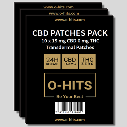450mg CBD | 3 packs bundle cbd 30 PATCHES | 30 X 15mg CBD 0mg THC | FREE DELIVERY BUY ONLINE O-HITS BEST CBD PATCHES