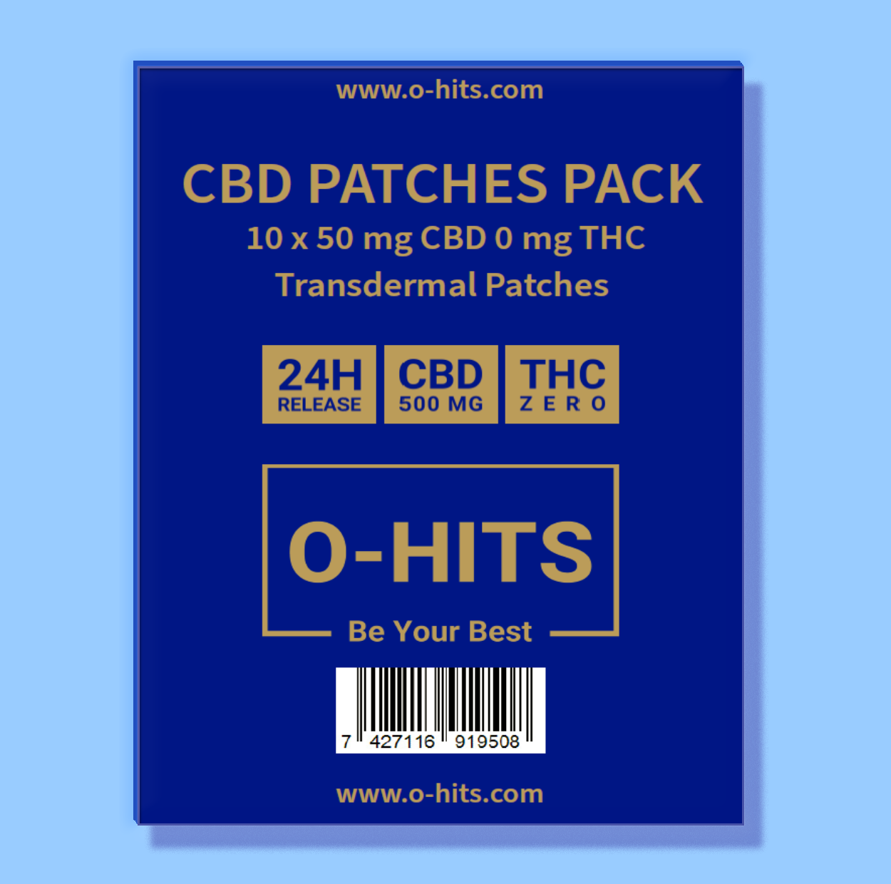 500mg CBD | cbd 10 PATCHES | 10 X 50mg CBD 0mg THC | FREE DELIVERY BUY ONLINE O-HITS BEST CBD PATCHES