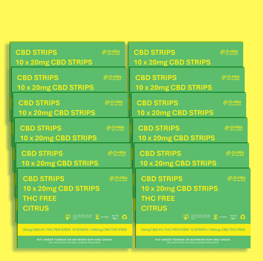 CBD CITRUS STRIPS | 2400mg CBD | 12 PACKS | FREE DELIVERY BUY online NOW O-HITS #1 CBD STRE ONLINE