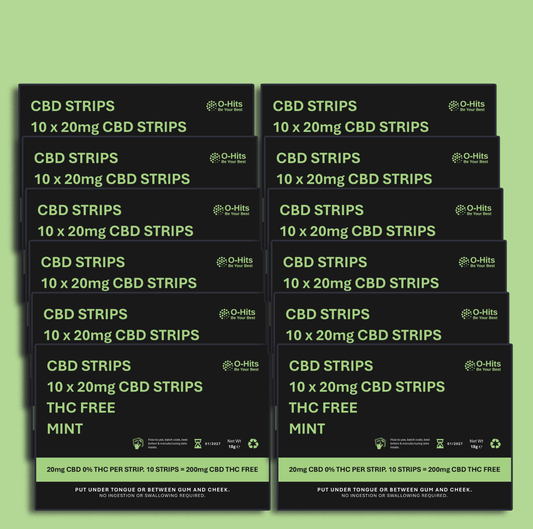 CBD MINT STRIPS | 2400mg CBD | 12 PACKS | FREE DELIVERY BEST CBD STRIPS ONLINE
