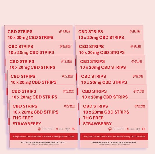 CBD STRAWBERRY STRIPS | 2400mg CBD | 12 PACKS | FREE DELIVERY BEST CBD STRIPS ONLINE