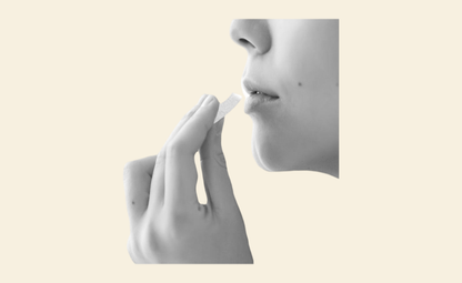 CBD Vanilla Strip put under tongue or between check and gum, easy to use. Strip 20mg CBD and 0mg THC shop online O-Hits