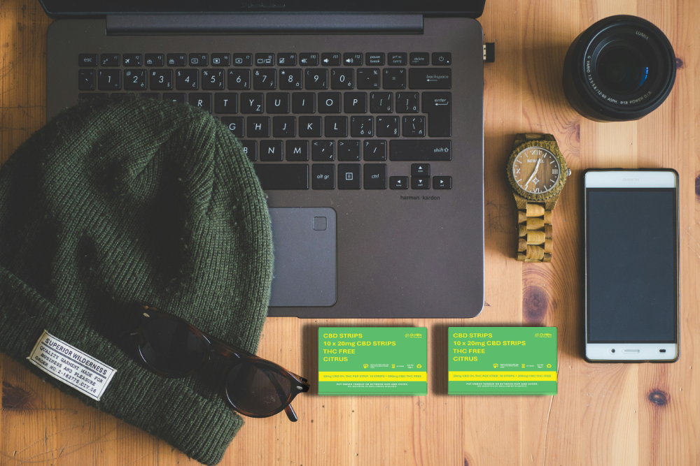 Citrus CBD strips two packs 400 mg CBD THC Free shop online O-Hits